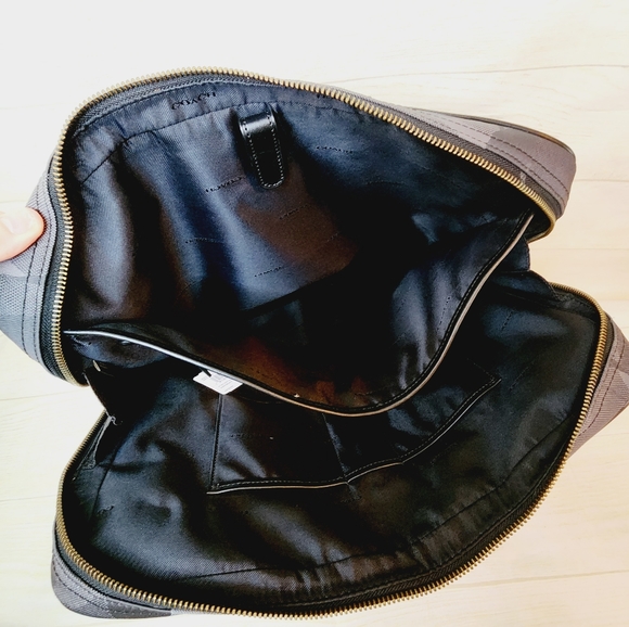 Coach Metropolitan Slim Brief Wild Beast New Black Gray Charcoal - Picture 8 of 16